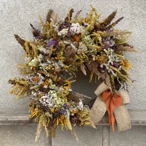 Věnec ze sušených květin